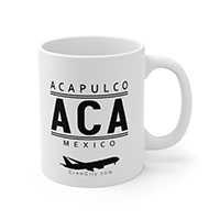 ACA Acapulco Mexico IATA Worldwide Airport Codes Coffee Mug Collection by CrewCity on http://www.etsy.com