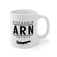 ARN Stockholm Sweden IATA Worldwide Airport Codes Coffee Mug Collection by CrewCity on http://www.etsy.com