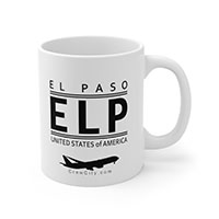 ELP El Paso Texas USA IATA Worldwide Airport Codes Coffee Mug Collection by CrewCity on http://www.etsy.com