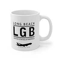 LGB Long Beach California USA IATA Worldwide Airport Codes Coffee Mug Collection by CrewCity on http://www.etsy.com