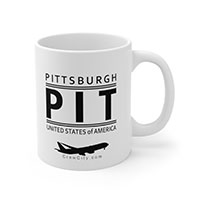 PIT Pittsburgh Pennsylvania USA IATA Worldwide Airport Codes Coffee Mug Collection by CrewCity on http://www.etsy.com